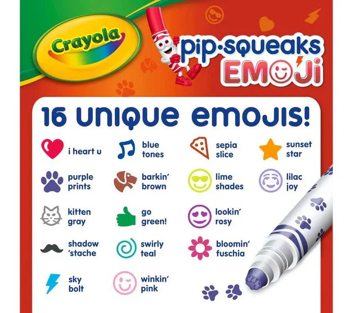 Crayola Pipsqueaks Washable Emoji Markers 16pk
