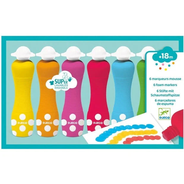 Djeco 6 Foam Markers