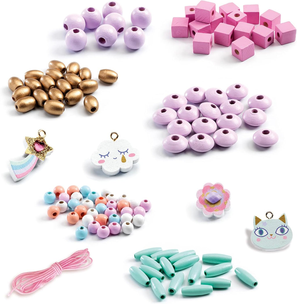Djeco Wooden Beads - Rainbow