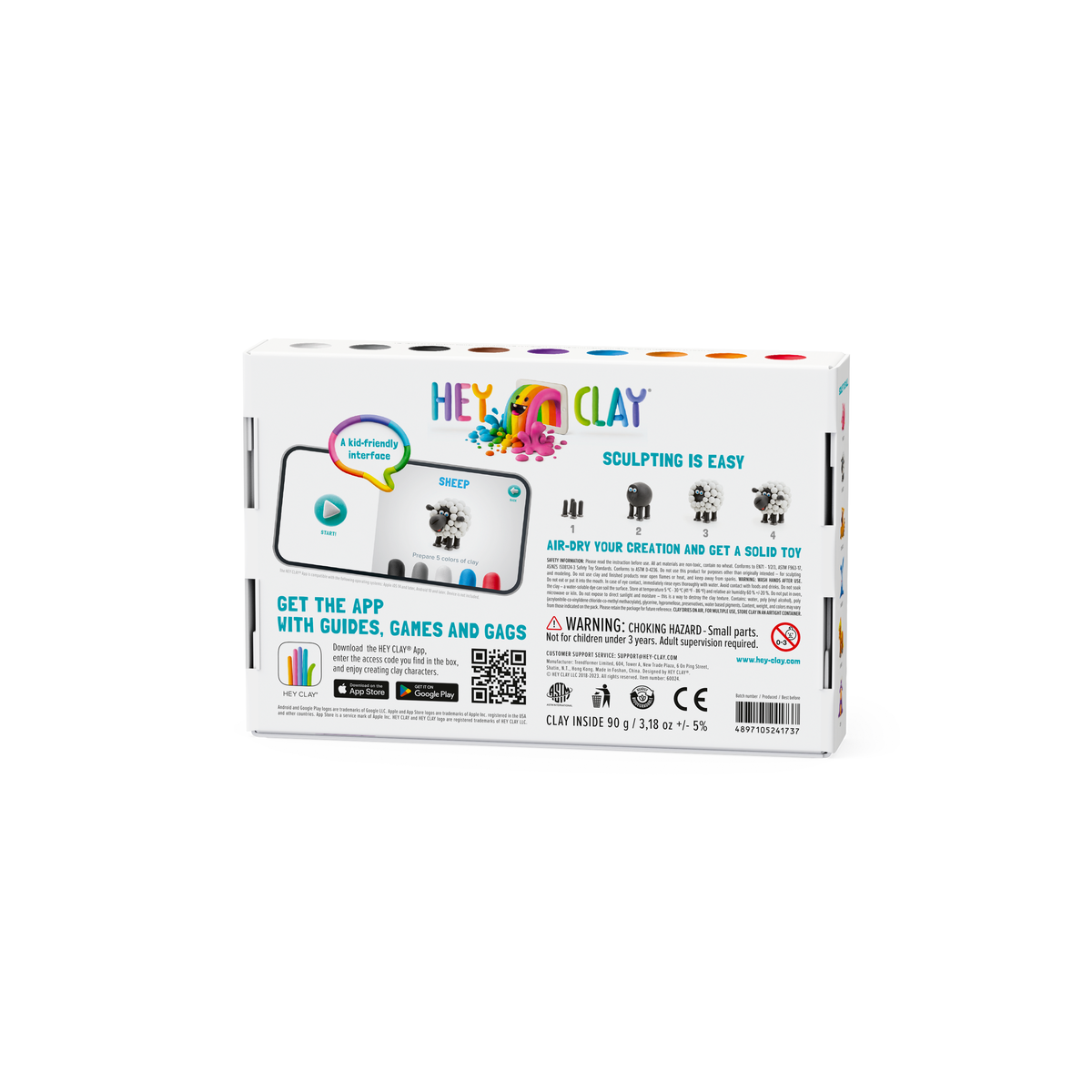 Hey Clay 6 pack - Animals (Cow, Dog, Sheep)