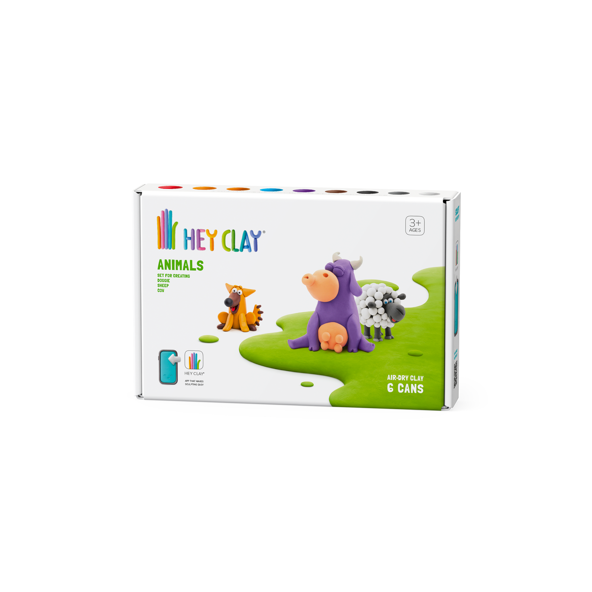 Hey Clay 6 pack - Animals (Cow, Dog, Sheep)