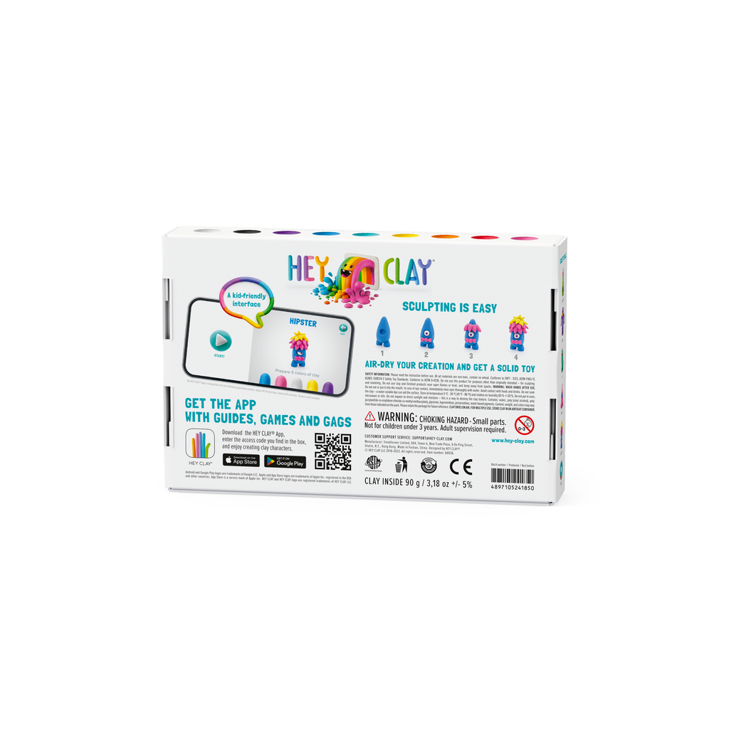 Hey Clay 6 pack - Monsters (Hipster, Bigwig, Donut)