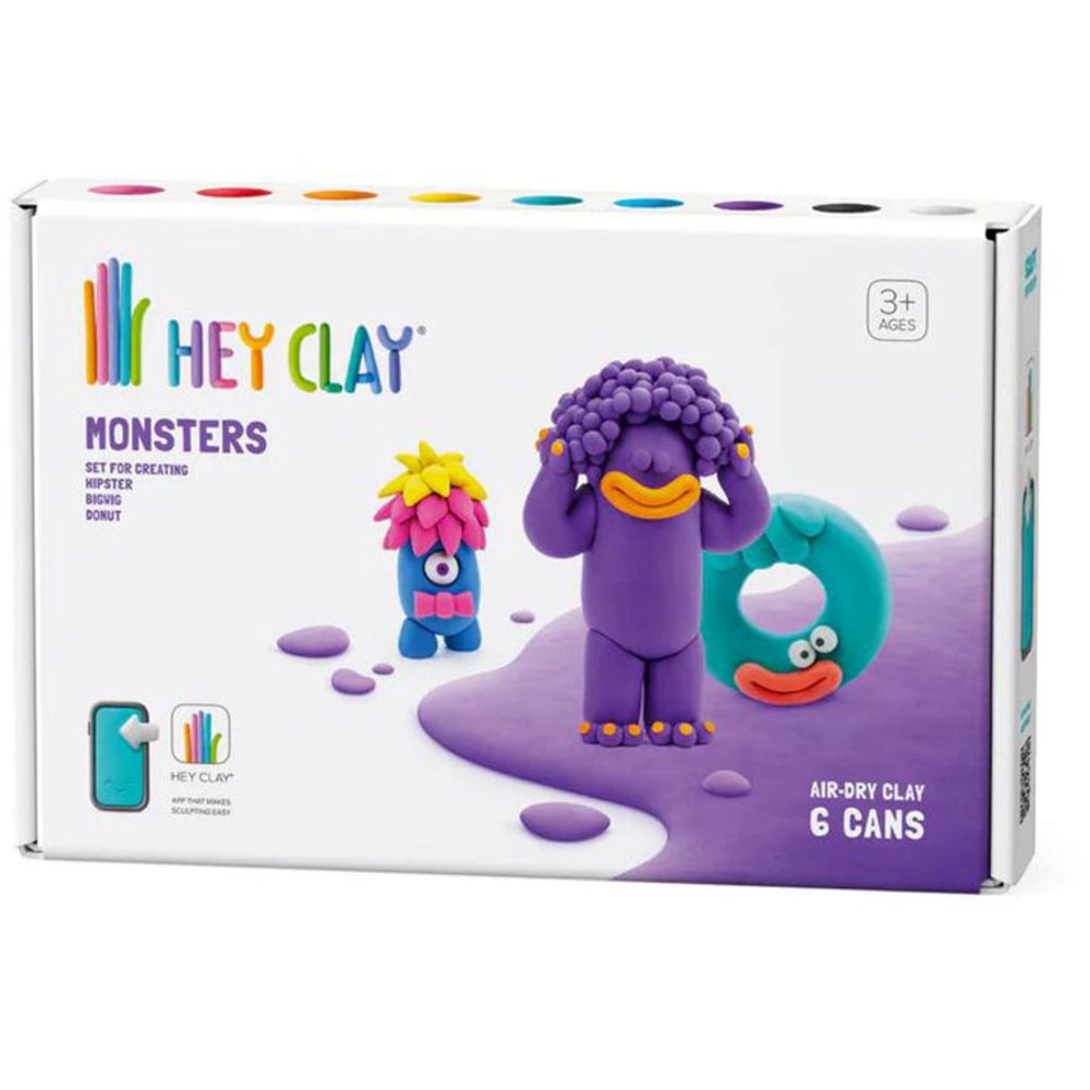 Hey Clay 6 pack - Monsters (Hipster, Bigwig, Donut)