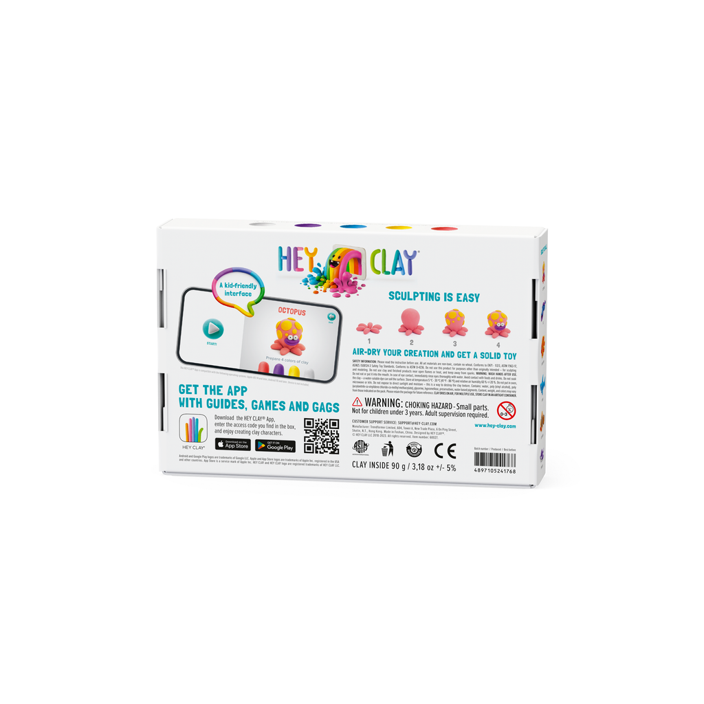 Hey Clay 6 pack - Ocean (Shark, Octopus, Stingray)