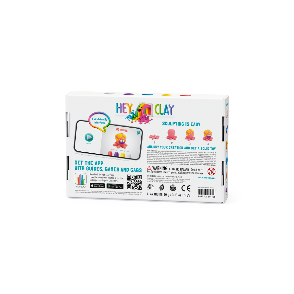 Hey Clay 6 pack - Ocean (Shark, Octopus, Stingray)