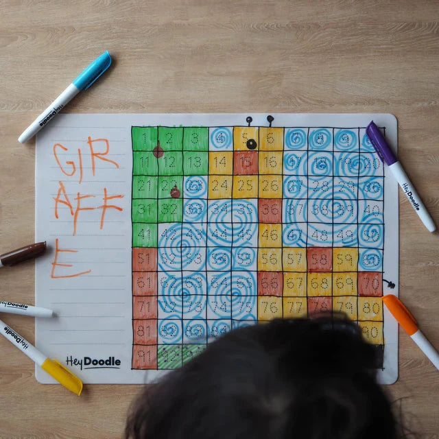 Hey Doodle Silicone Activity Mat - 100 Squares (Large)
