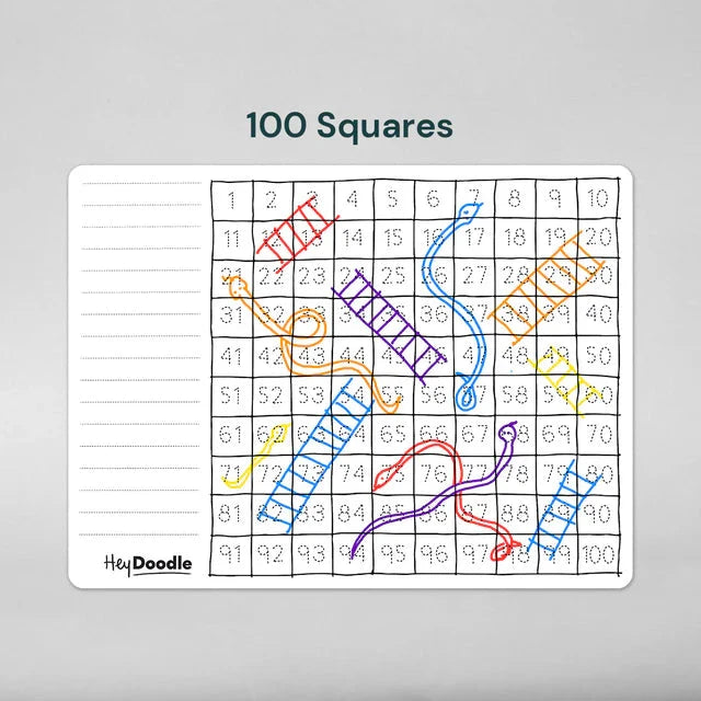 Hey Doodle Silicone Activity Mat - 100 Squares (Large)