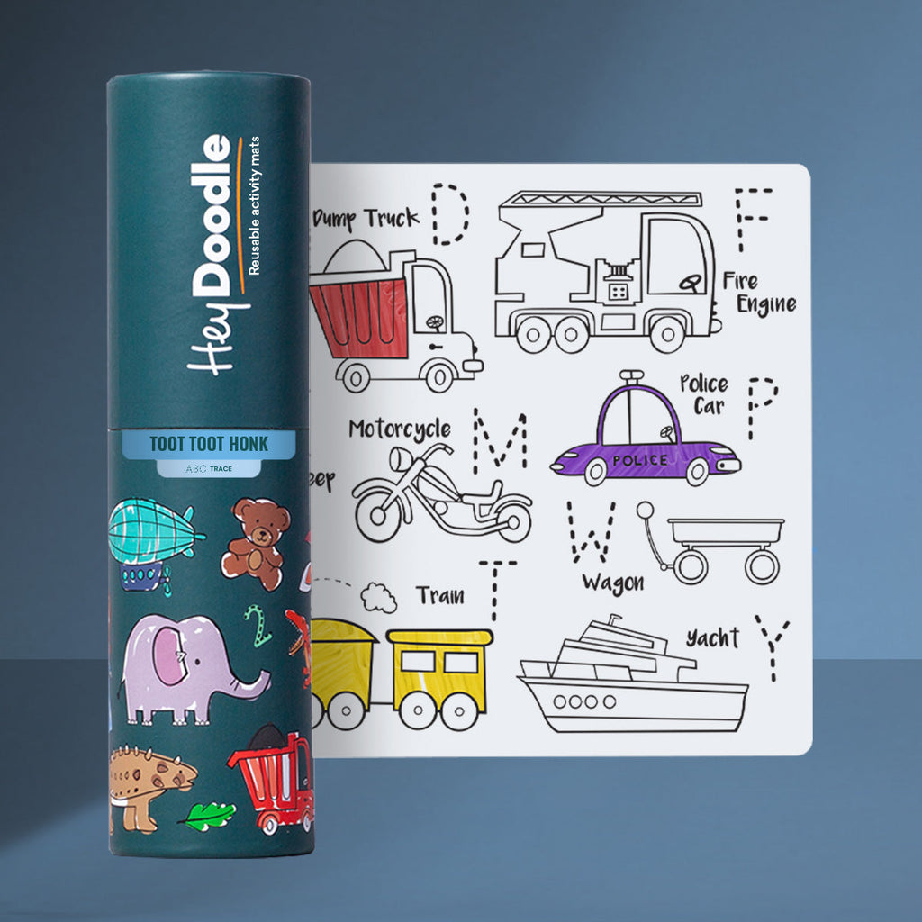 Hey Doodle Silicone Playmat - Toot Toot Honk (Mini)