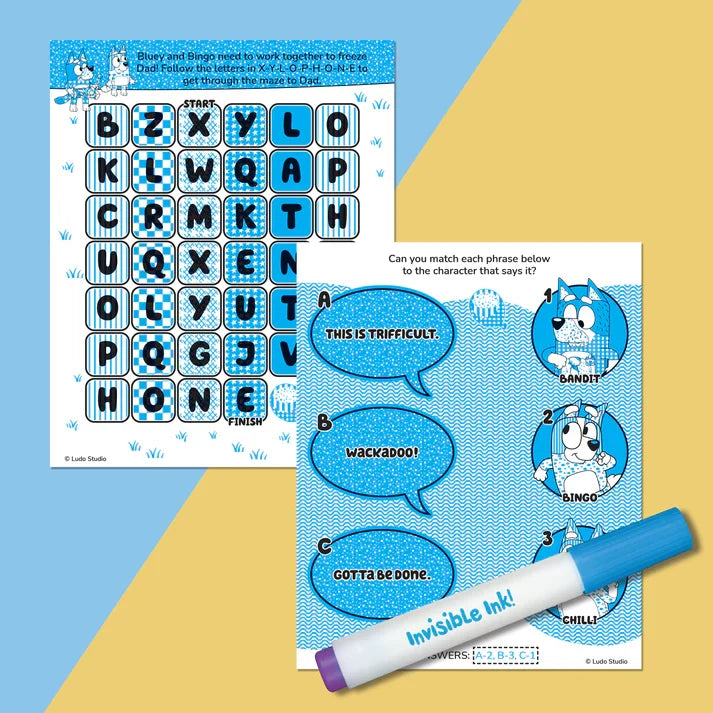 Hinkler Invisible Ink Game Book - Bluey
