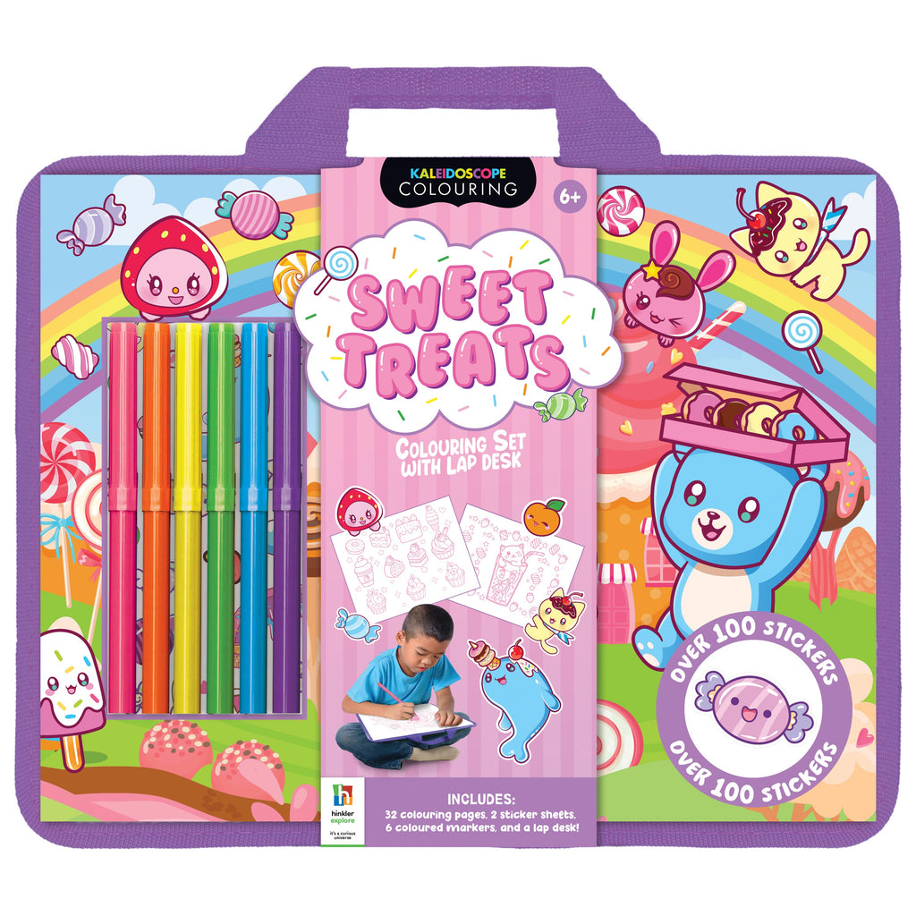Hinkler Kaleidoscope Lap Desk Colouring Set - Sweet Treats