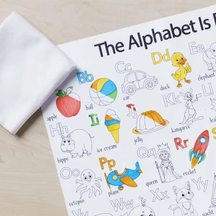 LCBF Colour in Placemat Animal Alphabet (includes 8 markers)