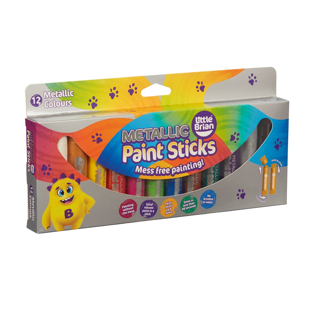 Little Brian Paint Sticks Metallic - 12 pack