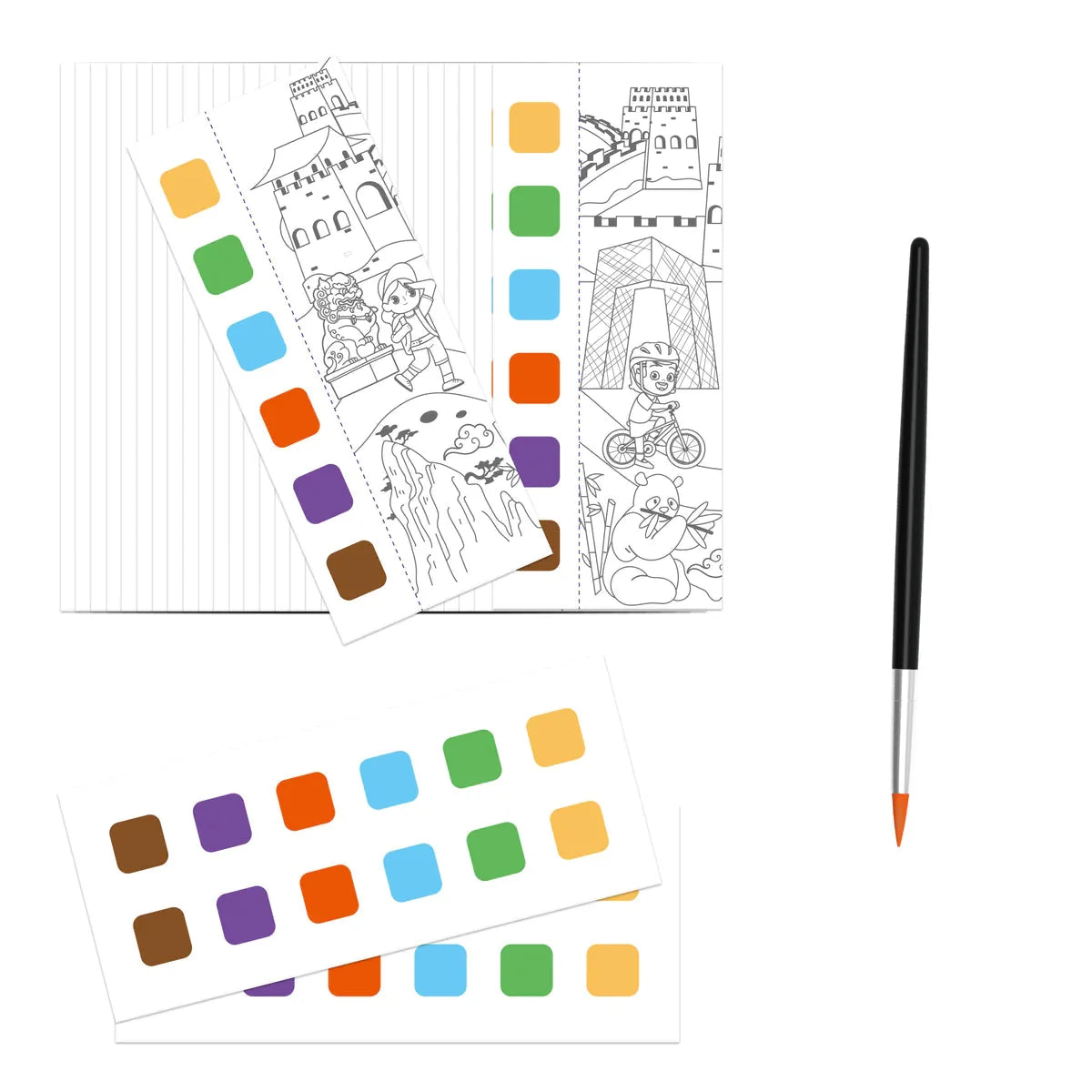 MIEREDU Pocket Watercolour Painting Book - Travel Around The World