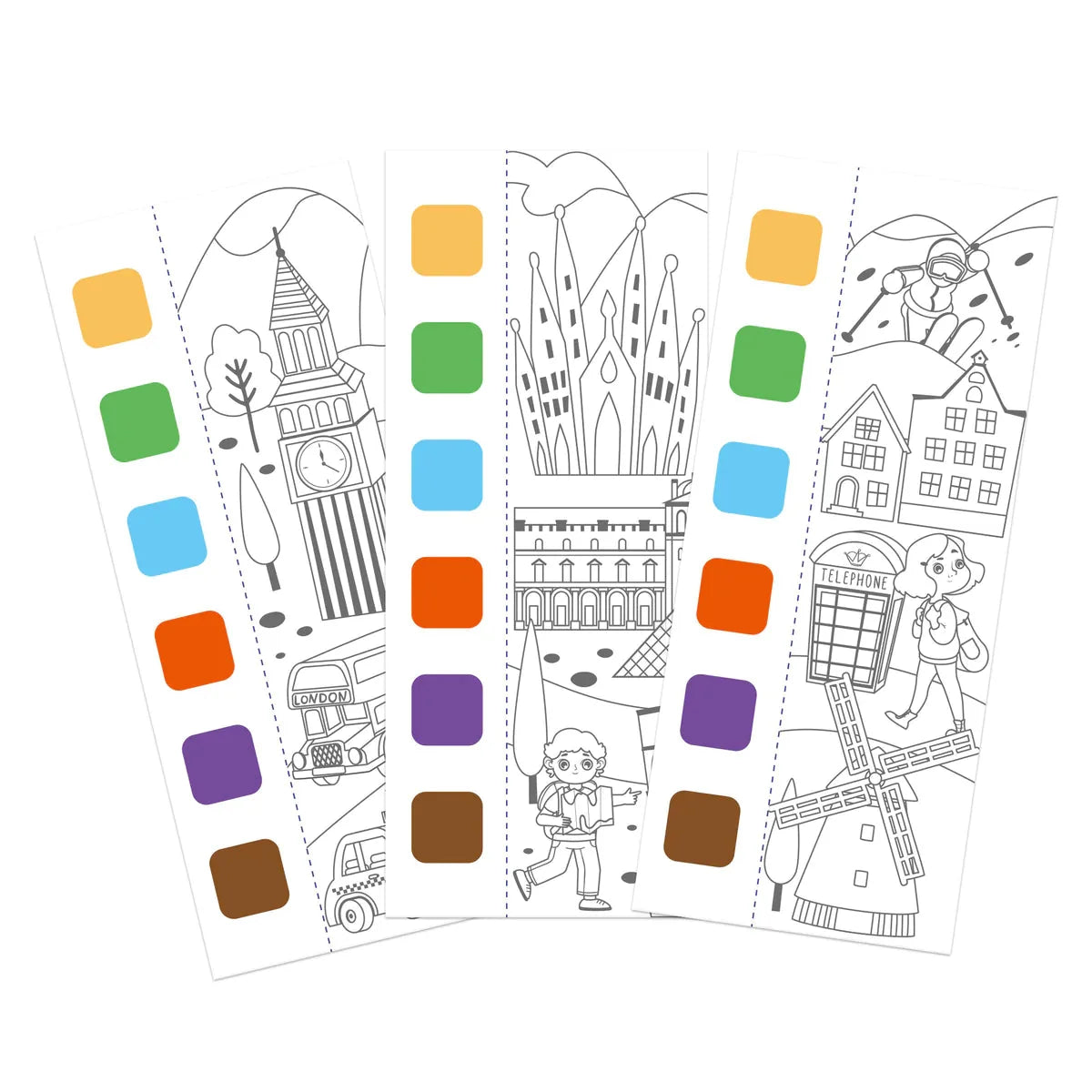 MIEREDU Pocket Watercolour Painting Book - Travel Around The World