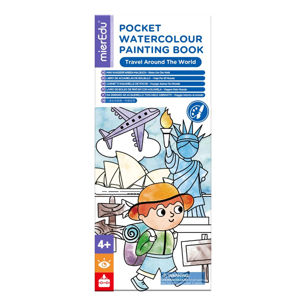 MIEREDU Pocket Watercolour Painting Book - Travel Around The World