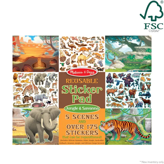 Melissa & Doug Reusable Sticker Pad - Jungle & Savanna