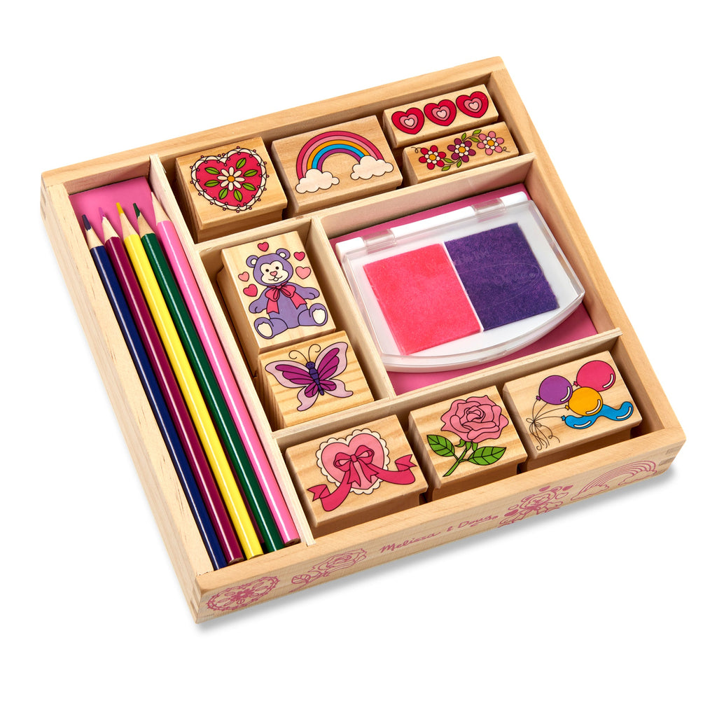 Melissa & Doug Wooden Stamp Set - Friendship