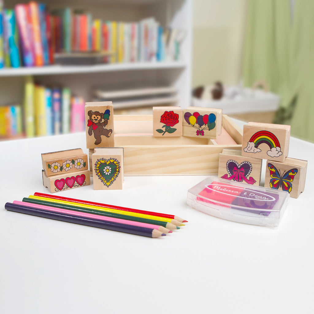 Melissa & Doug Wooden Stamp Set - Friendship