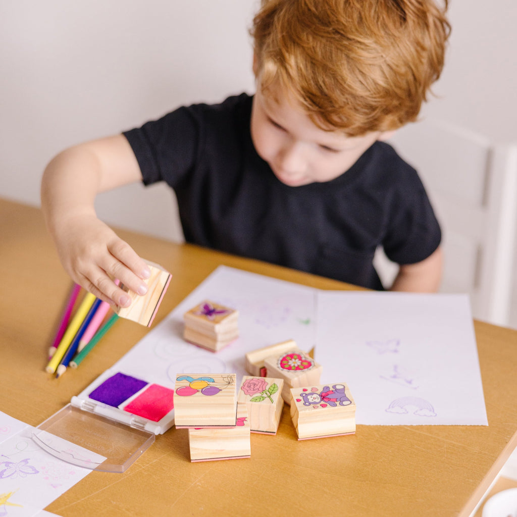 Melissa & Doug Wooden Stamp Set - Friendship