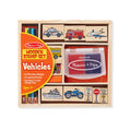 Melissa & Doug Wooden Stamp Set - Vehicles