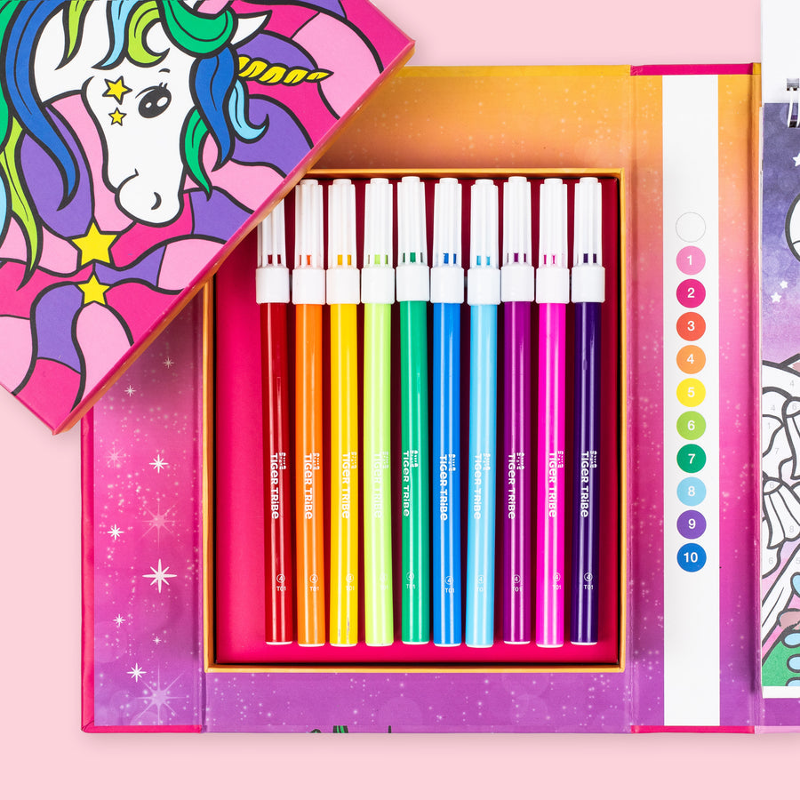Tiger Tribe Colour By Numbers - Unicorn Dreaming